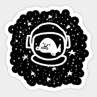 Blobfish Space Astronaut Star Deep Sea Gift Sticker